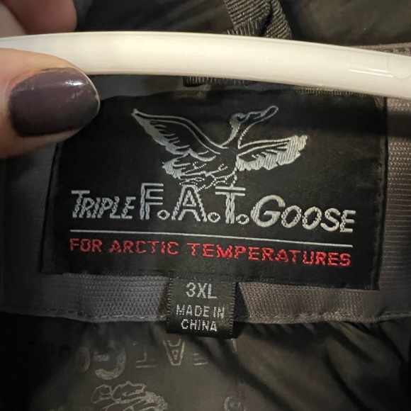 TRIPLE F.A.T GOOSE Chenega II Parka Water Repellent Grey Fur Hood Men's Size 3XL - Picture 4 of 9